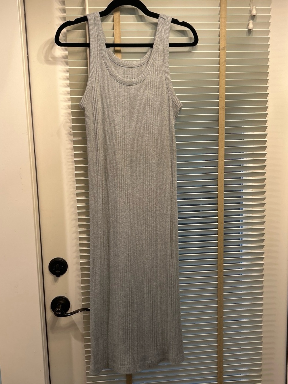 a new day Ribbed Sleeveless Midi Dress - Light Gray